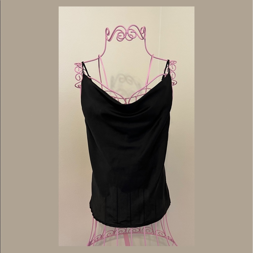 Nasty Gal Cow Lick Black Tank Top